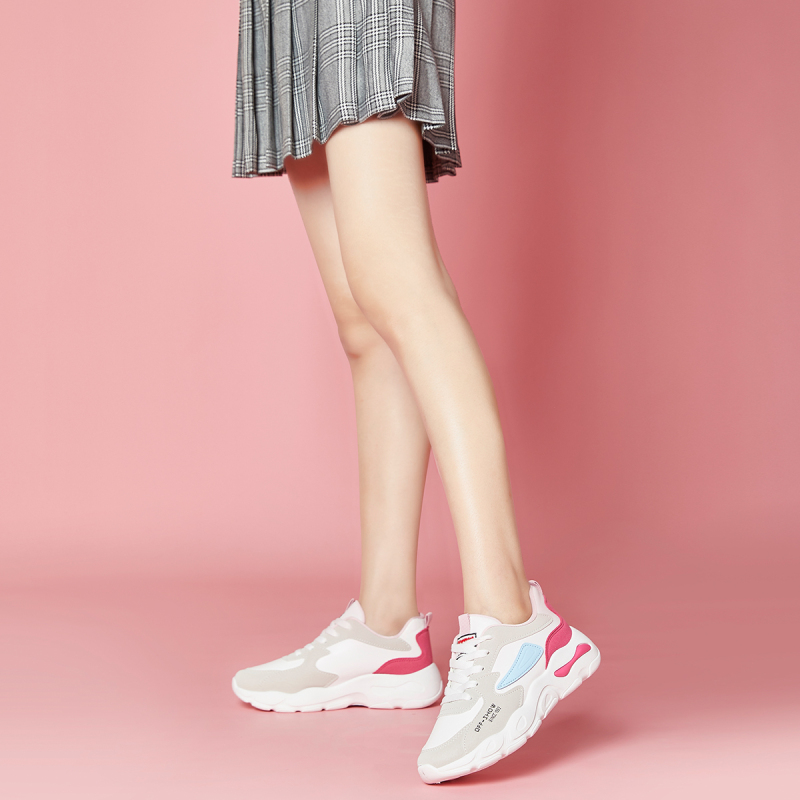 图思龙女生拼色厚底运动休闲鞋老爹鞋女鞋