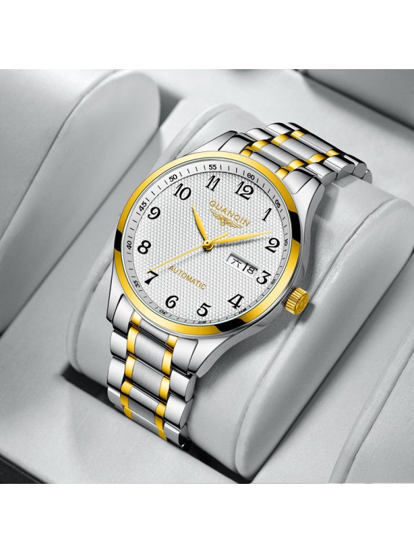 冠琴guanqin手表正品全自动机械表防水防划时尚手表男腕表