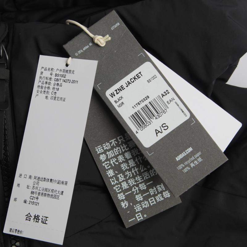 Adidas阿迪达斯2018WZNEJACKET冬季女装羽绒服BS1002