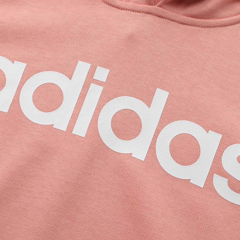 adidas阿迪达斯NEO女装春季套头衫连帽卫衣运动服DW7957 L DW7957灰粉+白