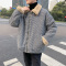 【COMEACROSS】冬装韩版加厚工装棉衣宽松羊羔毛翻领厚棉服棉袄