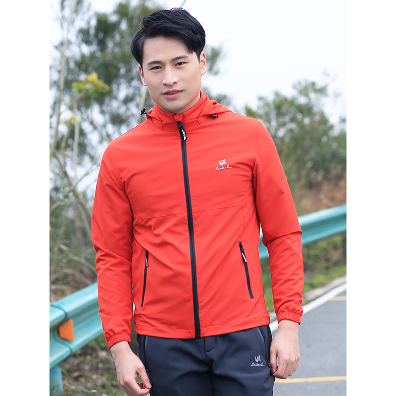 2018春季户外风衣男薄款单层防水防风运动上衣情侣休闲登山服8A1621