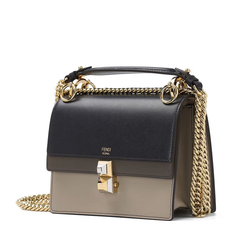 FENDI/芬迪 女包KAN I 拼色小号链条单肩斜挎包 8M0381图片