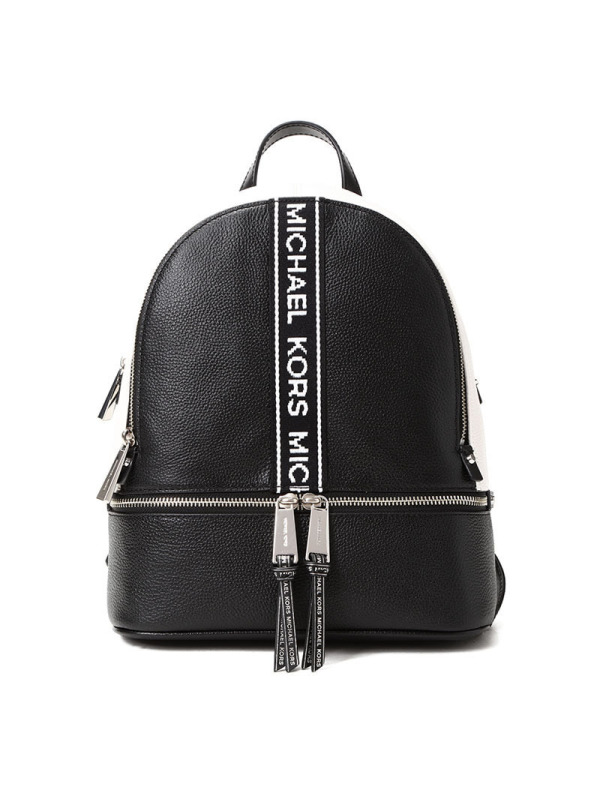 MK Rhea Zip 双肩包 中号 SR MK印花织带款 25x32x12CM