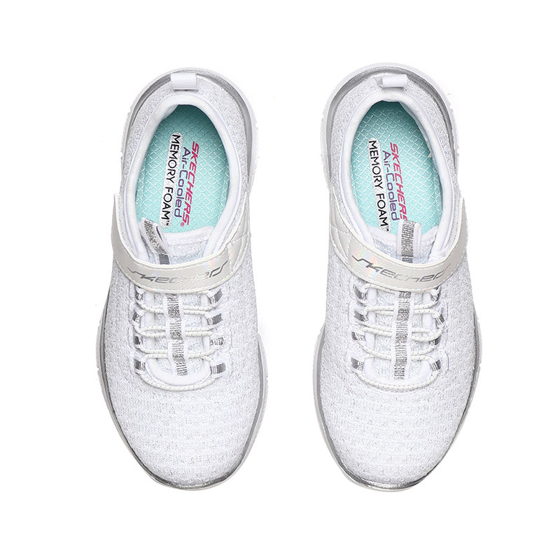 SKECHERS斯凯奇女小大童鞋透气运动休闲鞋664073L 664073L/WHT白色 32码/适合脚长195mm