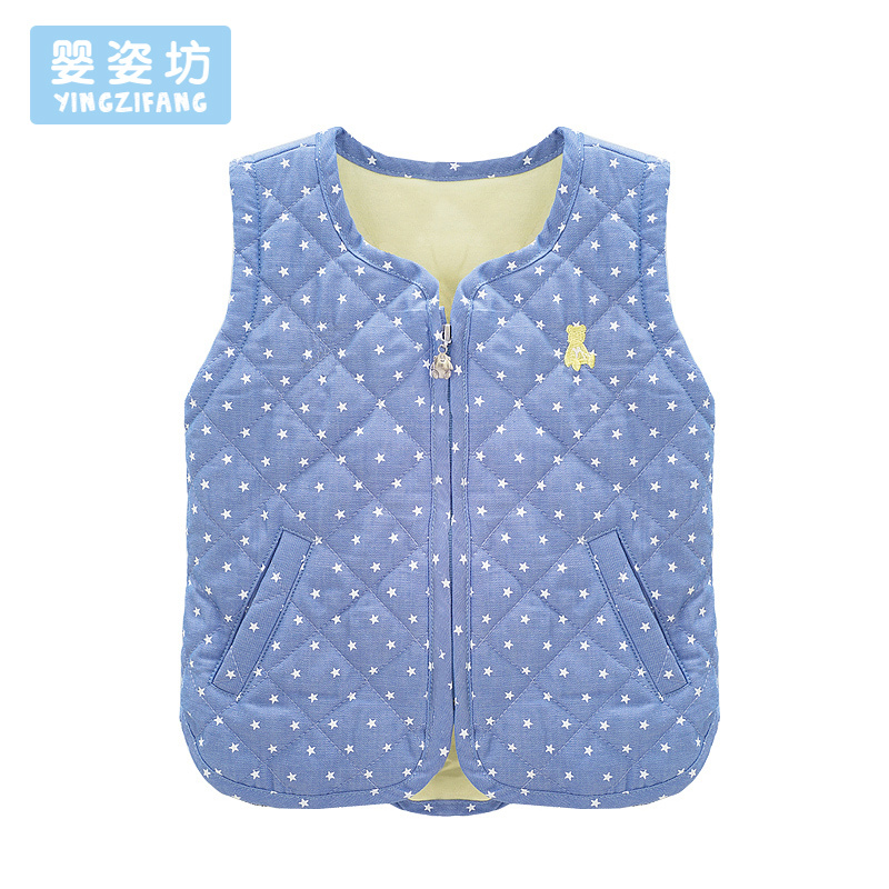 男女童春季背心无袖双口袋拉链时尚外出服1-4岁