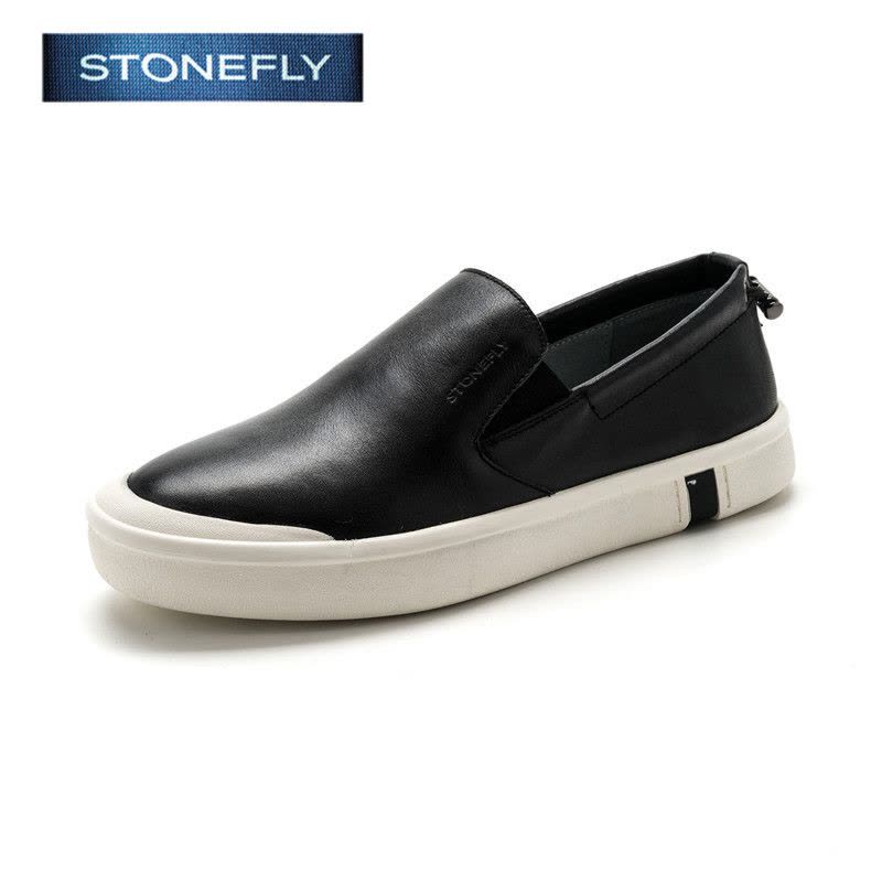 斯通富来STONEFLY牛皮尖头低跟套脚光面春单鞋男SD71122831图片