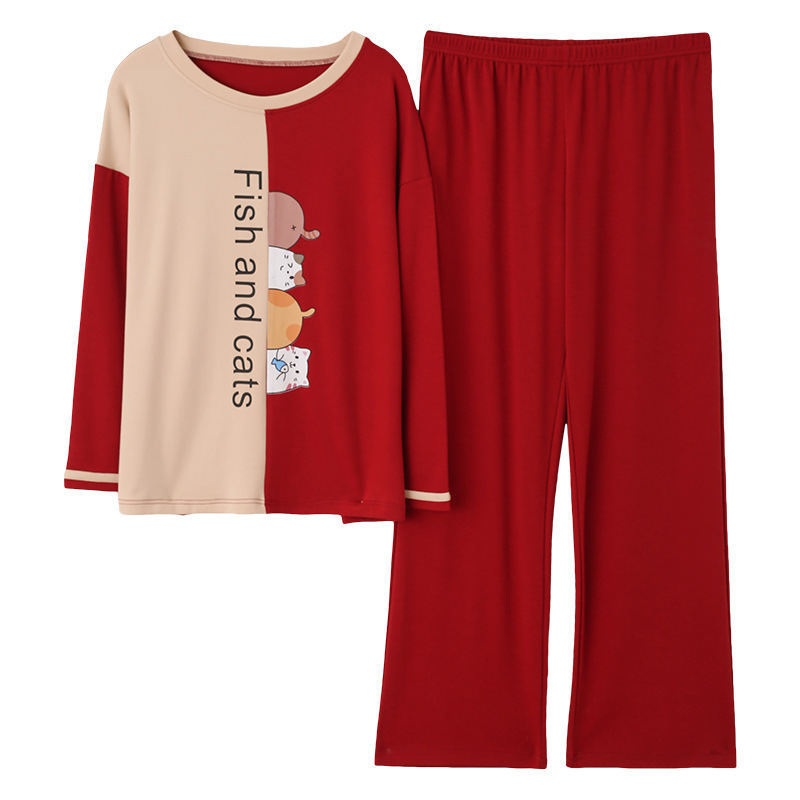 秋季睡衣女士长袖韩版卡通可爱套装家居服冬季 B2199