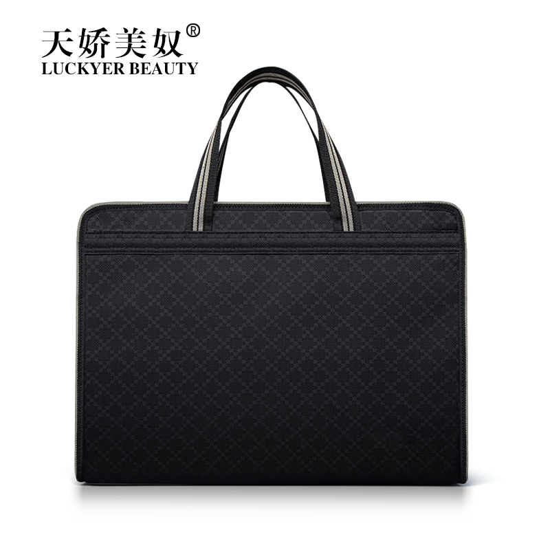【顺丰配送】帆布加厚拉链袋公文包手提资料包男公文袋手提包NB160329-1H