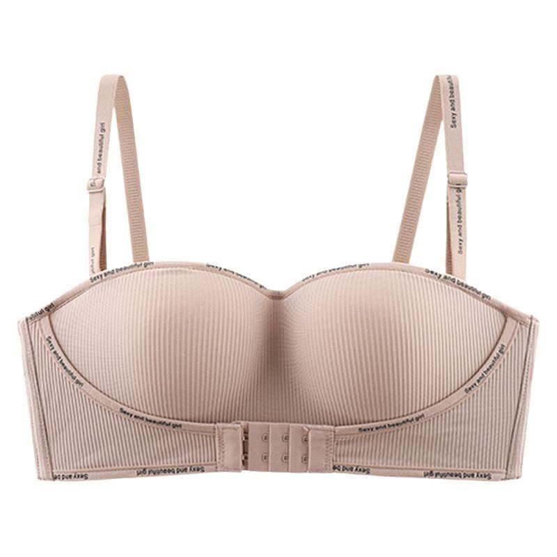 小胸字母抹胸可拆无肩带前扣内衣女聚拢防滑不空杯收副乳无痕文胸图片