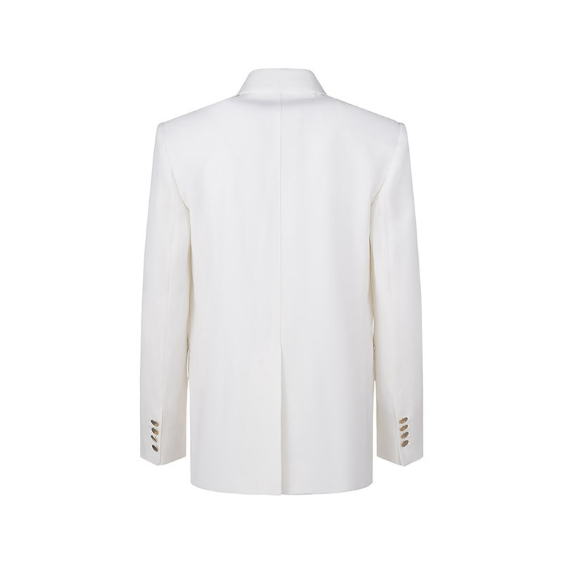 Max Mara Studio 麦丝玛拉 女士 绵羊毛绉缎翻领西装外套 60411427 CIURMA