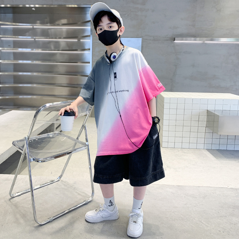 男童夏装套装新款儿童夏款休闲男孩酷帅夏季短袖中大童潮