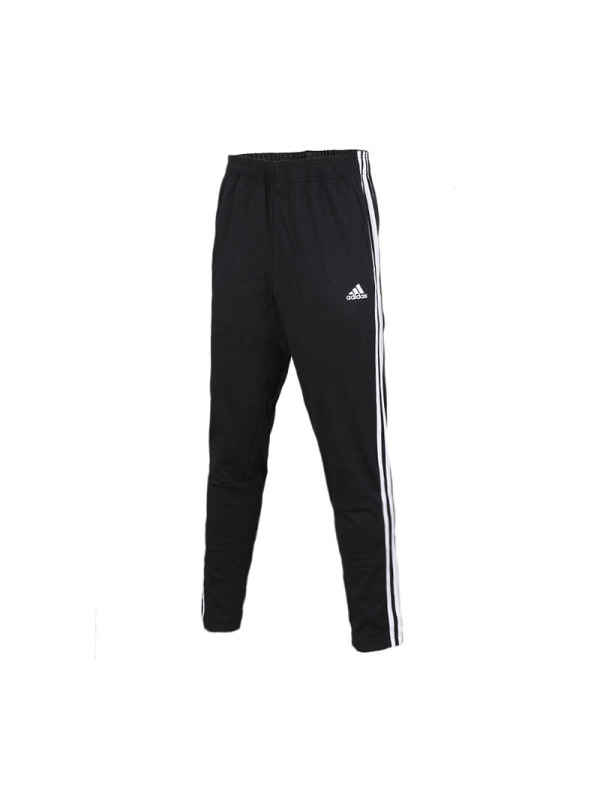 adidas阿迪达斯男裤夏季休闲透气运动型男子针织长裤黑BK7414