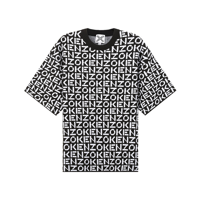 高田贤三 KENZO 男士KENZO SPORT系列微厚圆领短袖针织衫T恤FC5 5PU692 3SC