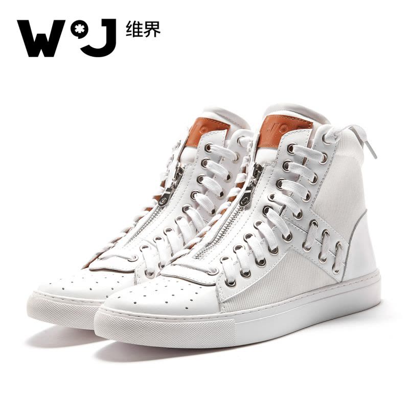 维界高帮板鞋男新款冬季复古时尚休闲鞋潮流青年个性百搭高帮潮鞋图片