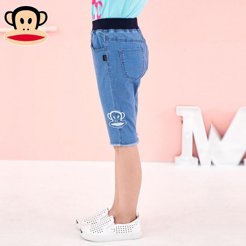 大嘴猴儿童牛仔短裤夏装新款女童裤子男中裤休闲五分裤韩版潮棉