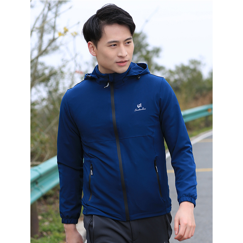 2018春季户外风衣男薄款单层防水防风运动上衣情侣休闲登山服8A1621