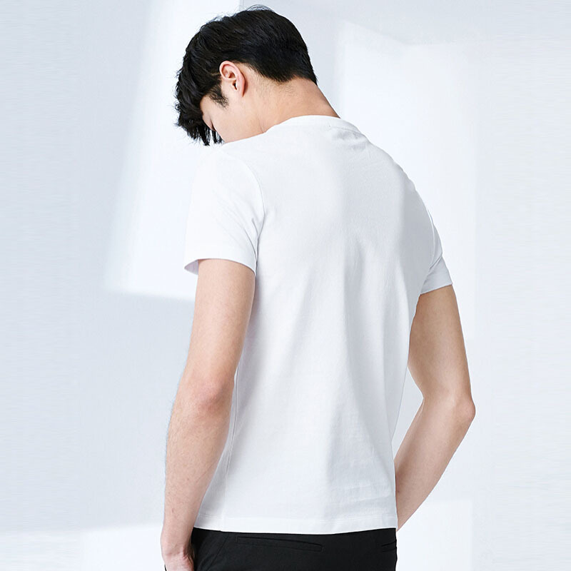 gxg短袖t恤男装夏季男士青年时尚休闲都市流行白色圆领短袖t恤
