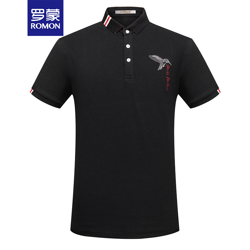 罗蒙(ROMON)夏季男士商务休闲短袖Polo衫14LP1917