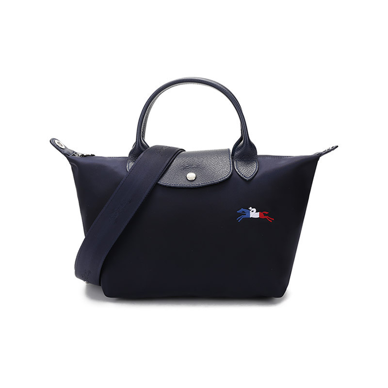 珑骧 LONGCHAMP 女士LE PLIAGE系列小号织物短柄可折叠手提单肩斜挎包饺子包1512 HXG