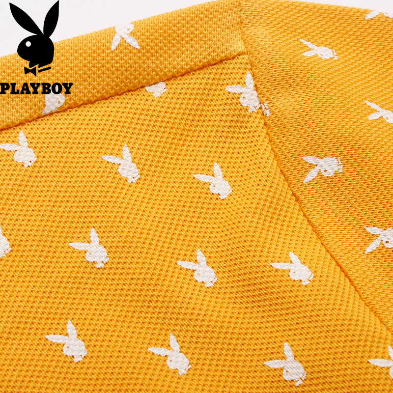 花花公子(PLAYBOY)T恤短袖男 休闲商务修身T恤短袖青年男士Polo衫半袖翻领