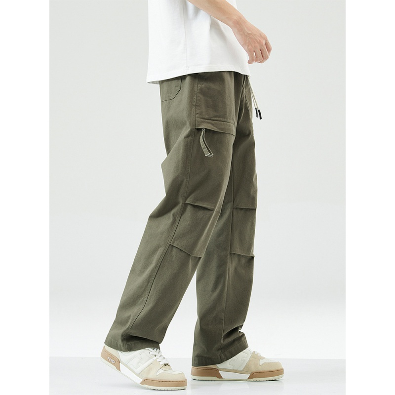 高品质战术裤男款新款纯棉百搭休闲裤潮牌宽松直筒工装裤男士