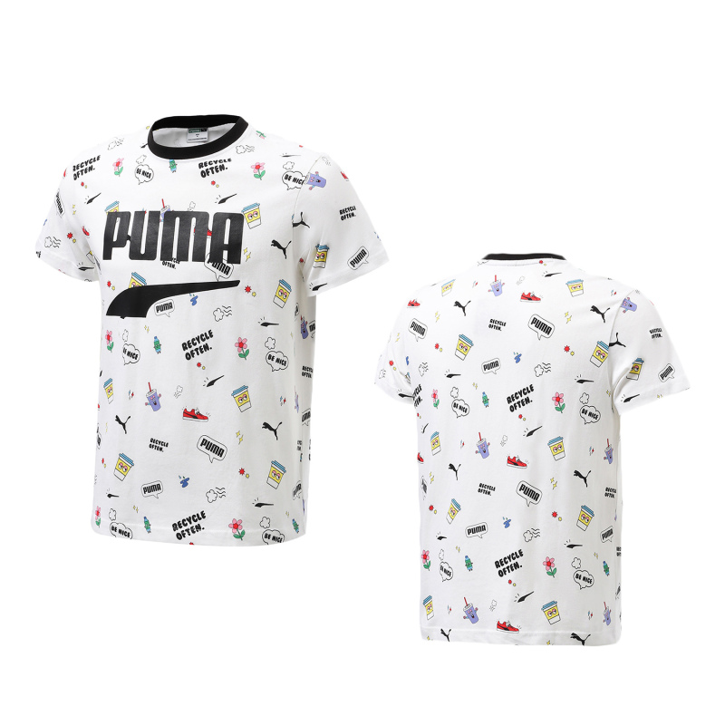 PUMA彪马男装许光汉同款运动服休闲短袖T恤