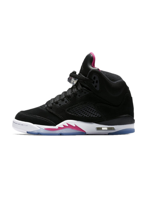 耐克nikeairjordan5retroaj5乔5女子黑粉篮球鞋44089
