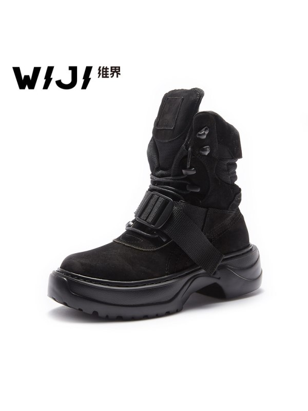 WIJI2019春季新款时装靴休闲时尚潮流女靴青春个性欧美气质女鞋女