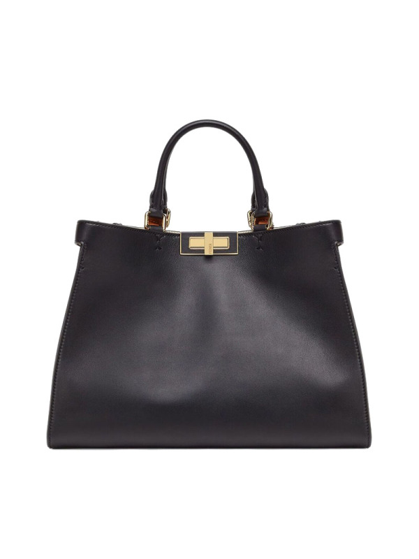 预售 芬迪 FENDI PEEKABOOTOTE包 金属十字扣 女士手提单肩包 光面皮8BH377