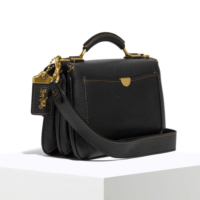 COACH\蔻驰 CHAMBRAY RILEY 口盖包手提单肩包 马车标粒面皮图片