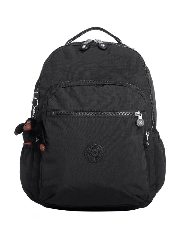 kipling凯浦林 毛绒小猴子挂饰纯色拉链双肩背包 k21316h66f