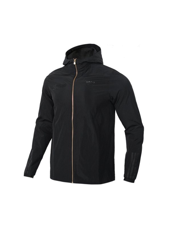 阿迪达斯男装年春季男子连帽舒适休闲运动夹克DW8324