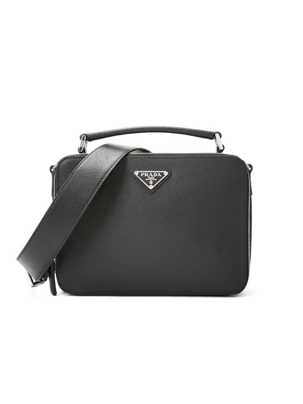 预订PRADA Brique 双拉链手提单肩包 2VH069 000 22*16*6CM