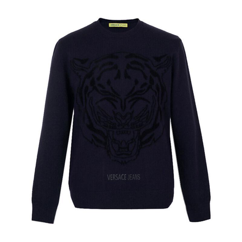 versacejeans范思哲男士粘胶纤维圆领长袖针织衫b5gsa82650207参数