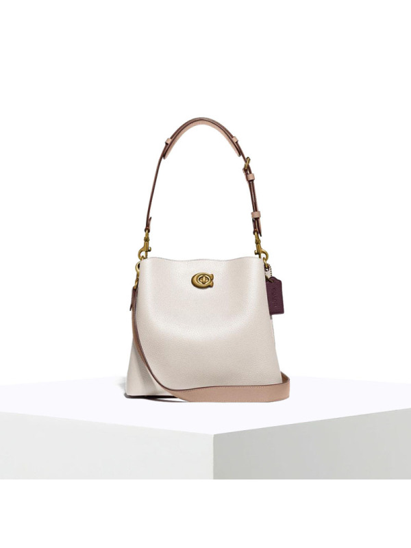 COACH 蔻驰 WILLOW 单肩包 水桶包 椭圆扣 粒面皮 C3766