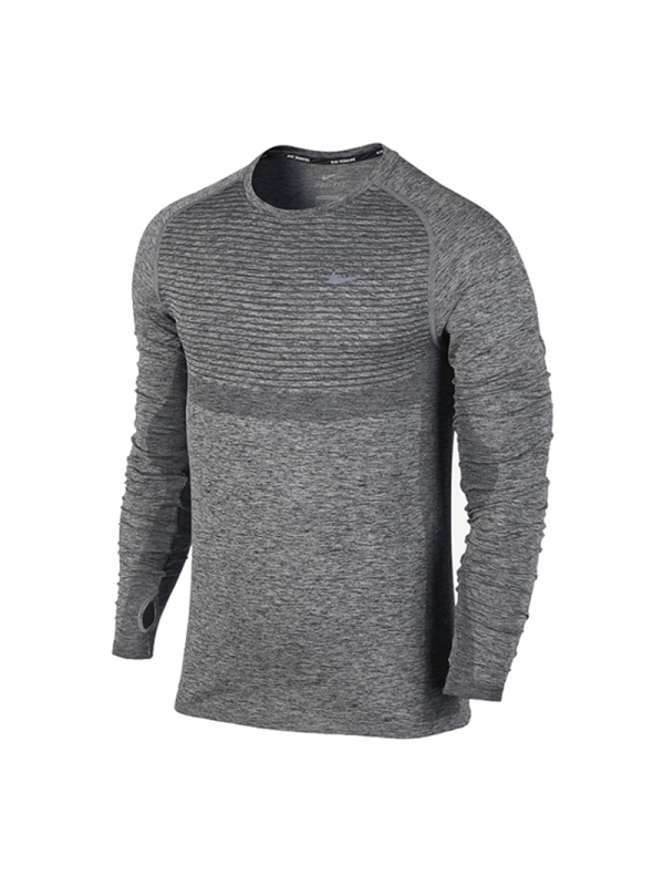 耐克男装冬季圆领防风保暖跑步运动长袖圆领T恤-717761-010