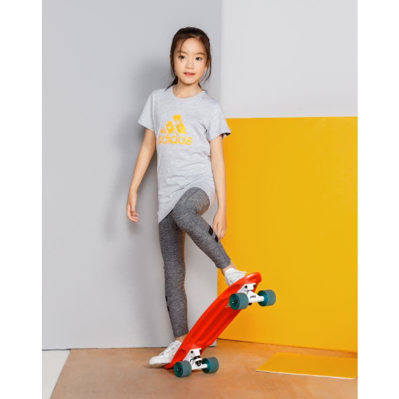 阿迪达斯童装针织T恤运动短袖经典logoT恤ADITSG2Y-GYOG图片