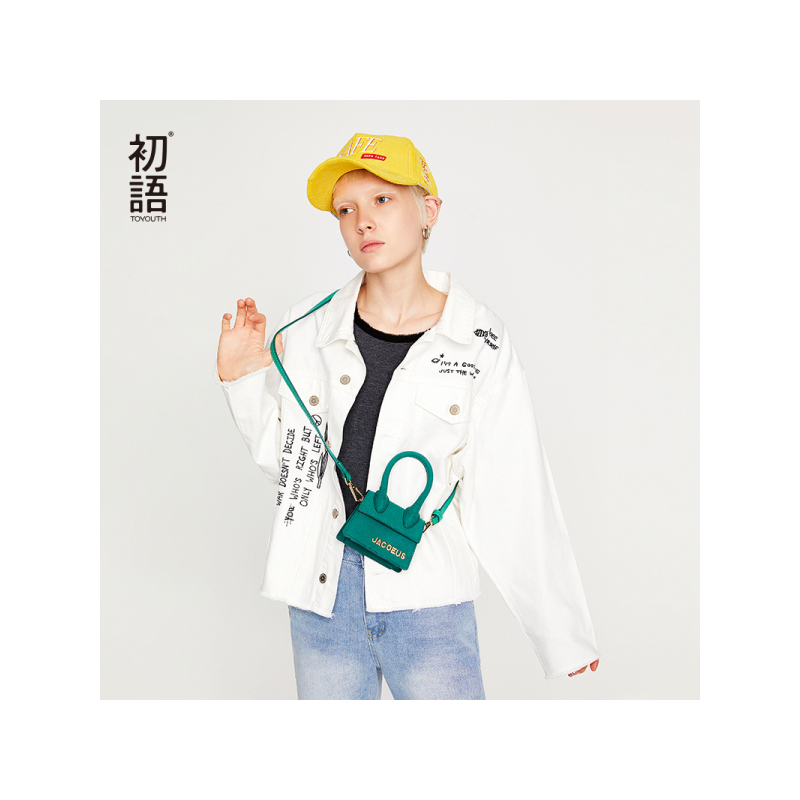 初语休闲宽松港味工装短款牛仔外套日系少女上衣开衫潮