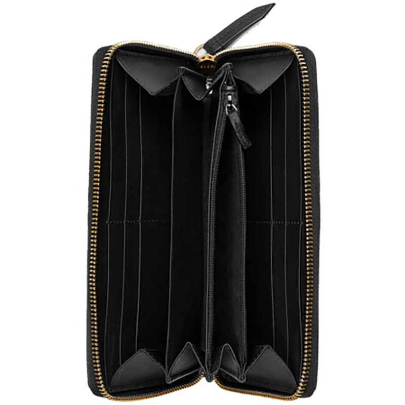 gucci 古驰钱包女士蜜蜂图案人造帆布全拉链式手拿包卡包手提包古奇