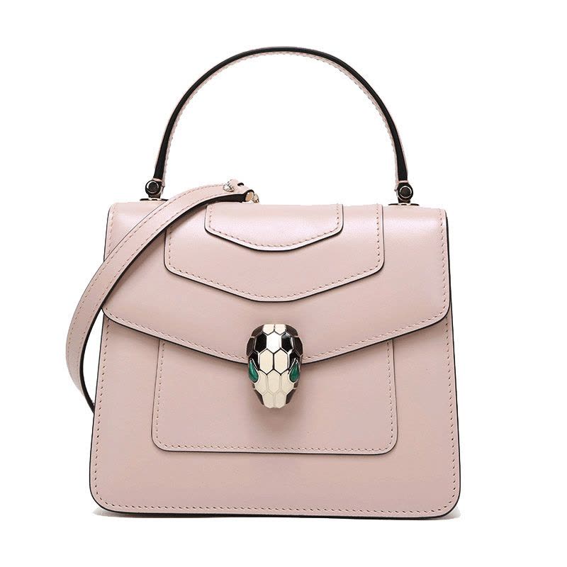 BVLGARI/宝格丽 女款单肩斜挎手提蛇头包 小号 红色图片