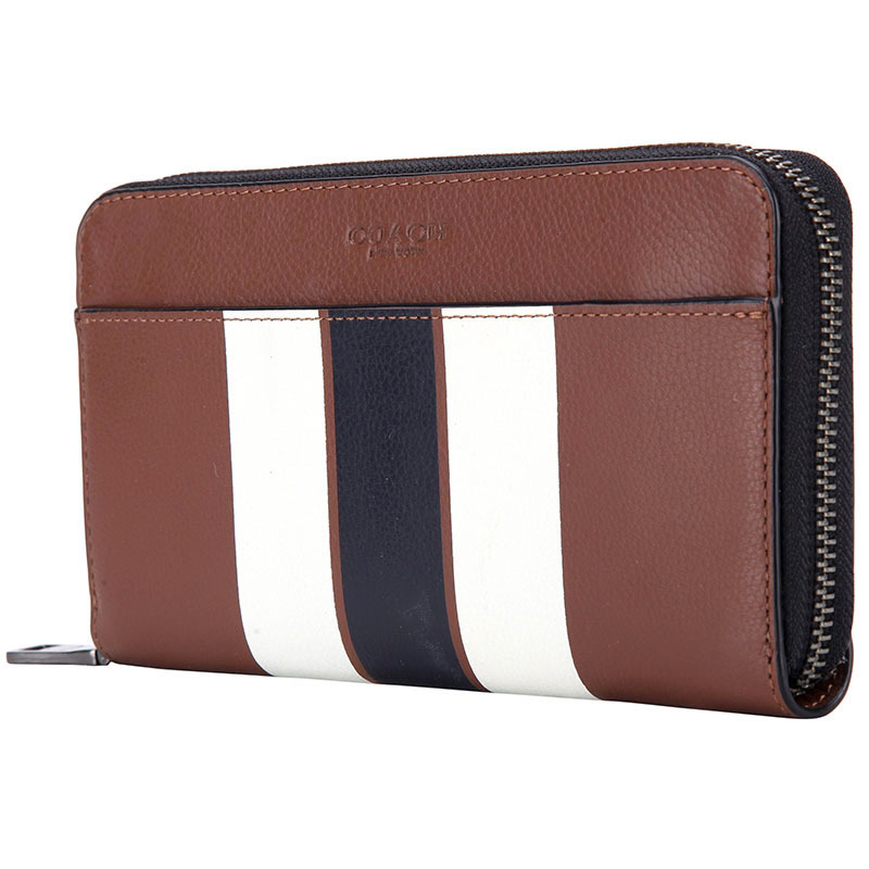 coach 蔻驰 男长钱包 男士皮质长款钱包
