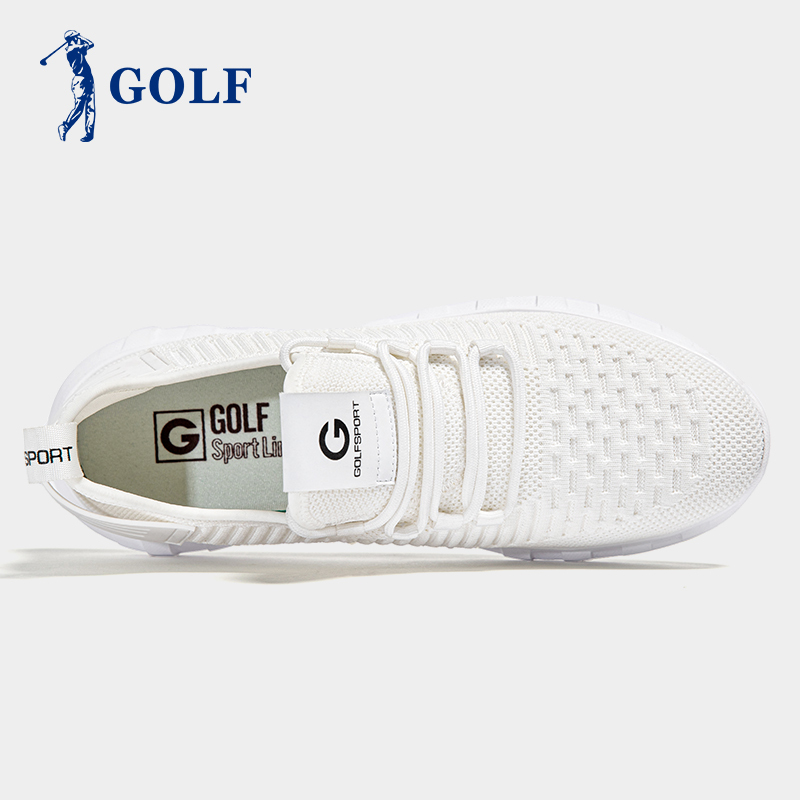 高尔夫/GOLF男鞋2020春季新款跑步鞋飞织网面运动鞋韩版潮流百搭小白鞋男