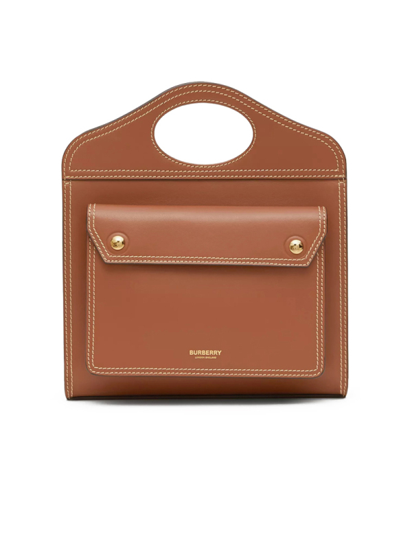 【预售4周左右发货】BURBERRY/博柏利 迷你缉明线装饰皮革口袋包