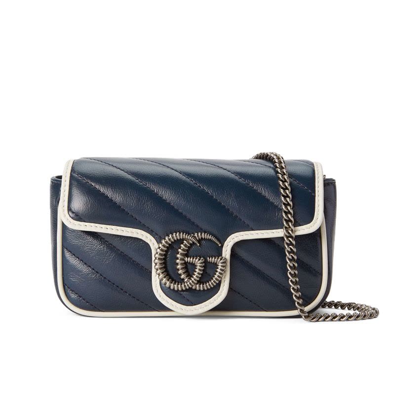 【预售4周左右】GUCCI/古驰GG Marmont 滚边单肩包 超迷你 17.5*11.5*4CM图片