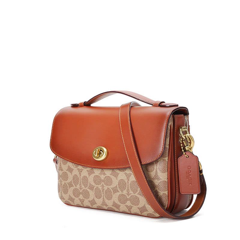20春夏新款 预订 COACH CASSIE 女士斜挎单肩包68349涂层帆布/牛皮革 24x17x8CM图片
