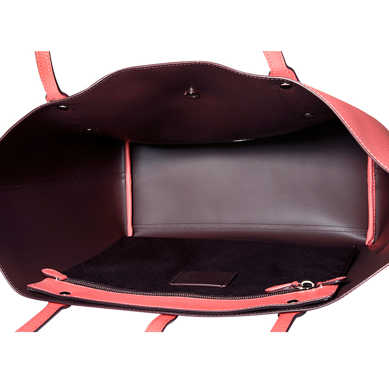 COACH 蔻驰 奢侈品 女士专柜款桃红色皮革手提单肩托特包 58849 SVB3R