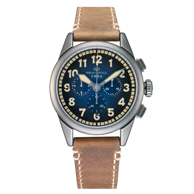 海鸥表seagull商务计时码表自动机械多功能运动休闲防水