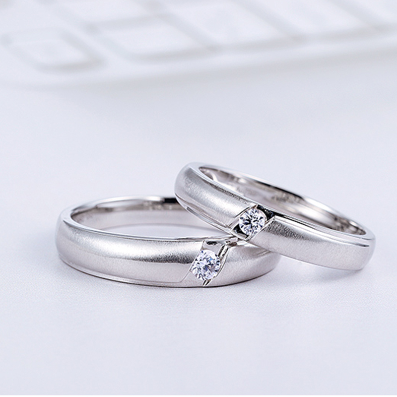 黄金码头18k金镶钻石戒指au750情侣对戒送爱人送女友手饰