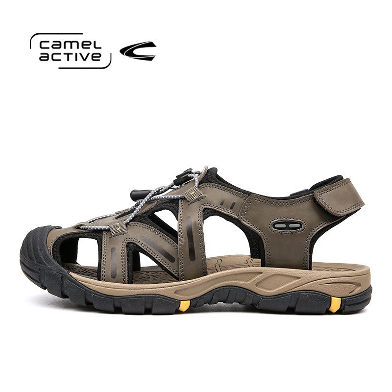 骆驼动感（camel active）沙滩鞋户外包头牛皮休闲凉鞋透气旅游徒步凉鞋